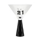 Birthday Stump Martini Glass (Black)
