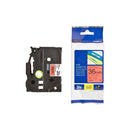 Brother Laminated Black on Red Labelling Tape