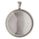 Pendant Cabochon Setting 30mm 30pk (Silver)