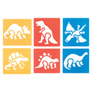 Dinosaur Stencils 6pcs (14.5x15cm)