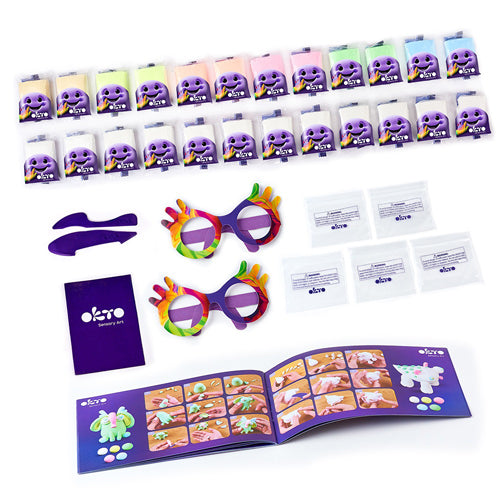 Sensory Art Air Clary Creativity 24 Colors Set (White and Pearl)