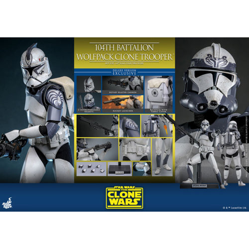 Star Wars 104th Battalion Wolfpack Clone Trooper Deluxe 1:6 Figure