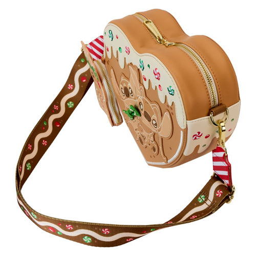 Lilo & Stitch Angel & Stitch Gingerbread Heart Crossbody Bag