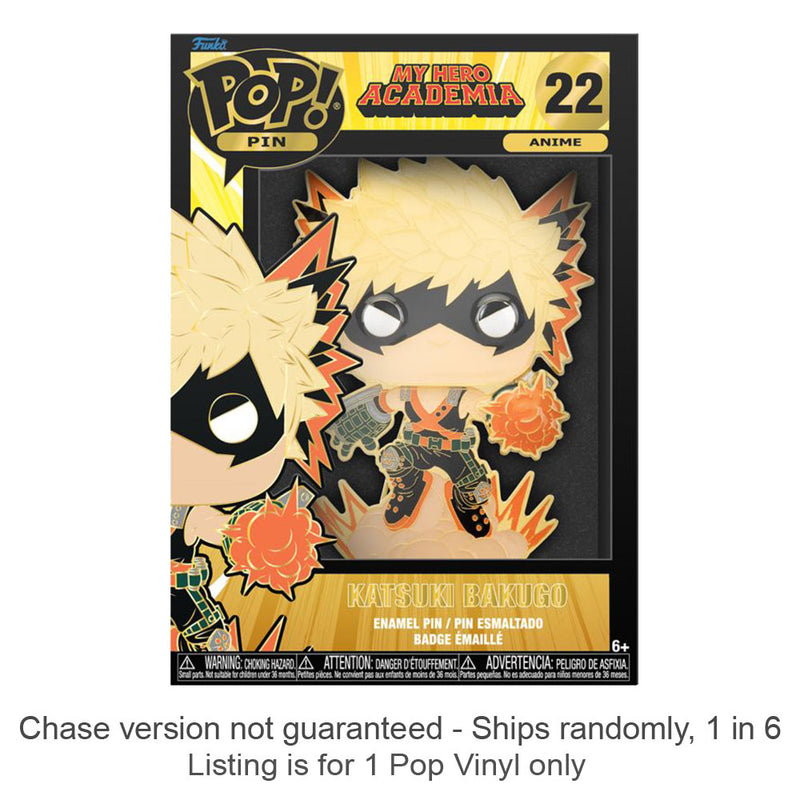 Hero Academia Bakugo 4" Pop! Enamel Pin Chase Ships 1 in 6