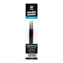 Vallejo Round Synthetic Fiber Brush Set (Sizes 0, 1, 2)