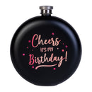 Rose Gold Birthday Round Flask