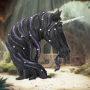 Jewelled Midnight Black Unicorn Ornament 15cm