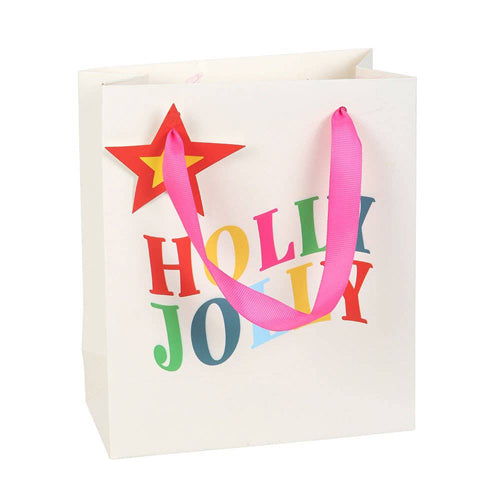 Holly Jolly Gift Bag 23cm