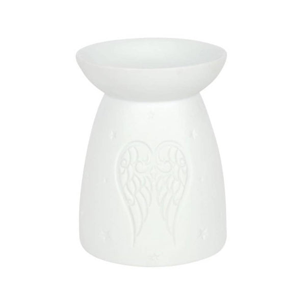 White Ceramic Angel Wings Oil Burner