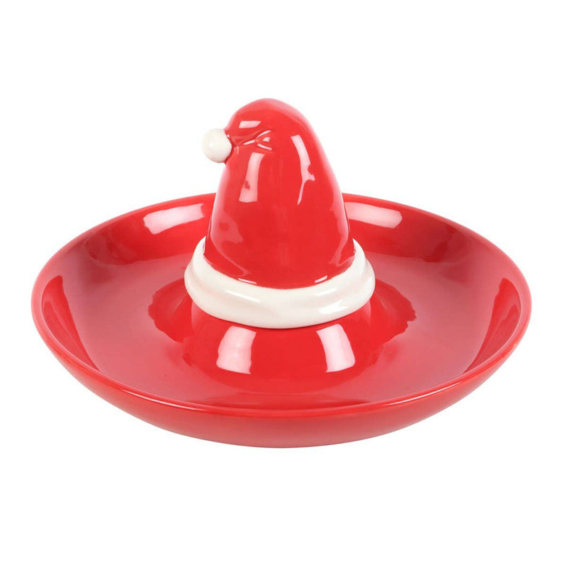 Red Santa Hat Ceramic Chip and Dip Serving Dish