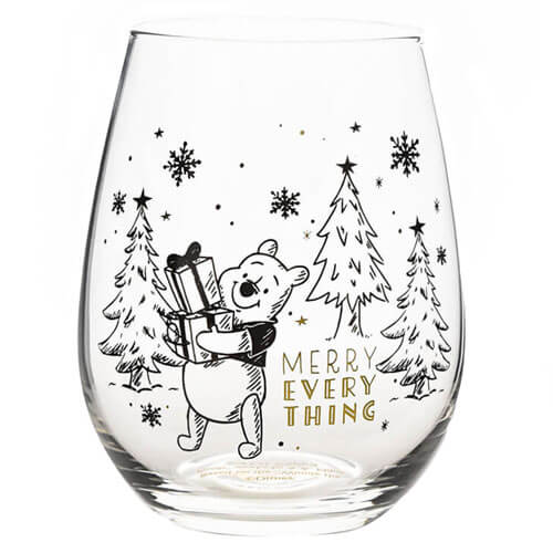 winnie the pooh wine glasses Winnie the Pooh Christmas Glasses (Set of 2)