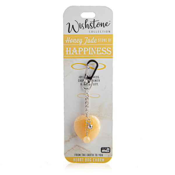 Wishstone Collection Honey Jade Heart Bag Charm