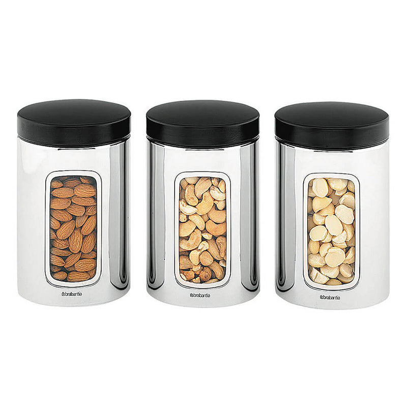 Storage Canister w/ Window Set of 3 (1.4L)