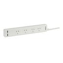 Powerboard 4 Way (2xUSB 3.1A Surge White)
