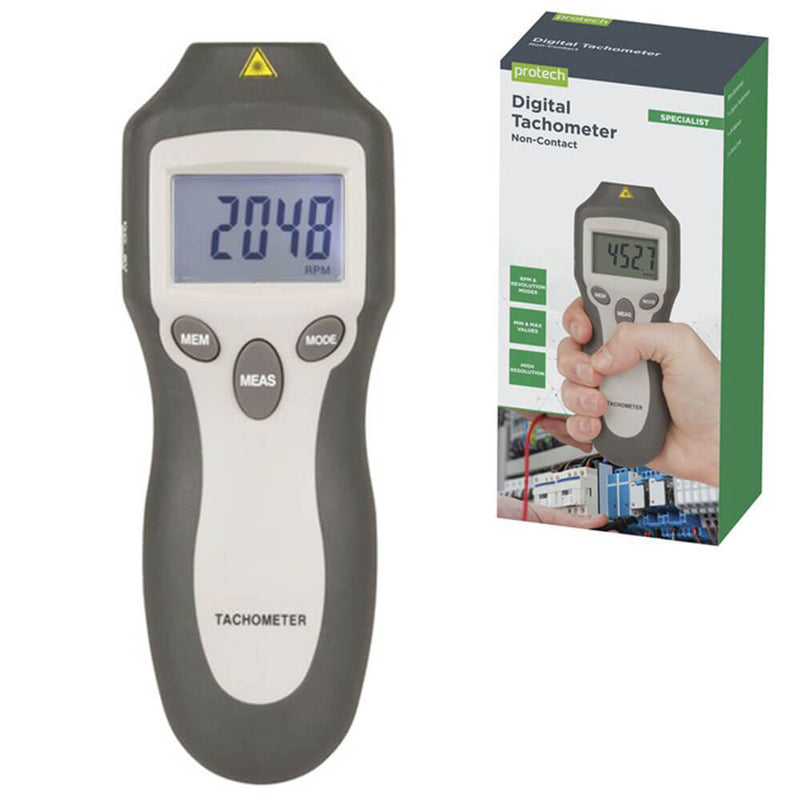 Non-contact Digital Tachometer with Case