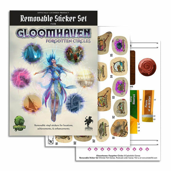 Gloomhaven Forgotten Circles Removable Sticker Set