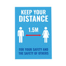 Avery Keep Your Distance Label A4 (5pk)