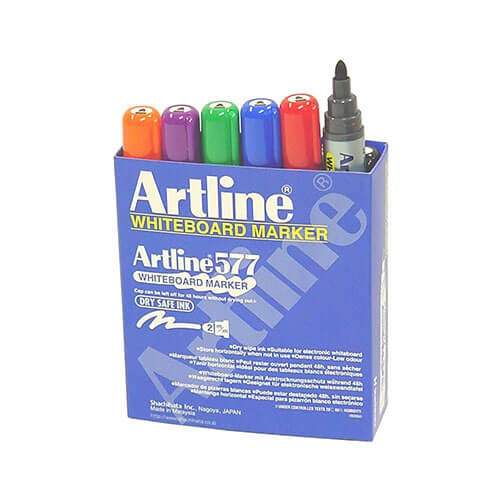 Artline Whiteboard Marker 3mm Bullet Assorted