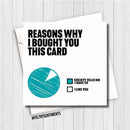 Filthy Sentiments Reasons Why Pie Chart Card